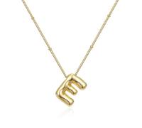 alloneslife Fashionable Smooth Letter Necklace Unique Collarbone Chain Alloy Texture Perfect for Enhancing Any Outfit Smooth Letter Pendant Necklace