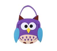 alloneslife Felt Candy Bag with Pumpkin Shape Spacious Storage Bucket Holiday Themed Accessory for Children Parties Trick Or Treats Candy Bag