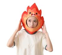 alloneslife Flame Shape Stretchy Skull Hat For Photography Cosplay Event Soft Breathable Headgear Hat For Family Gathering Event