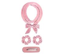 alloneslife Gentle Fabric Curling Set For Natural Looks Heatless Overnight Styling Travel Hair Curler Band for Women 4PCS(Light pink 4 piece b)