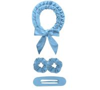 alloneslife Gentle Fabric Curling Set For Natural Looks Heatless Overnight Styling Travel Hair Curler Band for Women 4PCS(Blue 4 piece box set)