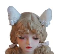 alloneslife Hair Clips,Hair Clips Women,1Pair Cosplay Hair Clip Cat Ear Hairpin for Teens Girl Animes Costume Headpiece Subcultures Female Theme Party Side Clip