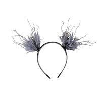 alloneslife Hair Clips,Hair Clips Women,Cosplay Horn Branch Headband Butterfly COSPLAY Halloween Role Play Headdress Proms Party Live Show Headwear(Gray model)