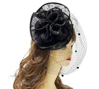 alloneslife Hair Clips,Hair Clips Women,Lace Flapper Hair Clip 1920s Prom Dancer Headpiece for Special Event Wedding Engagement Night Headwear Hair Styling(Black)