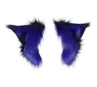 alloneslife Hair Clips,Hair Clips Women,Maid Hairhoop Cats Ear Hairband Moveable Ear Headband Costume Hairhoop Female Theme Party Subcultures Headwear(Royal Blue)