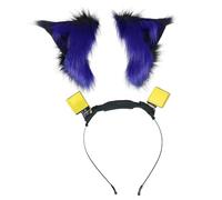 alloneslife Hair Clips,Hair Clips Women,Maid Hairhoop Cats Ear Hairband Moveable Ear Headband Costume Hairhoop Female Theme Party Subcultures Headwear(Royal Blue set)