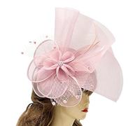 alloneslife Hair Clips,Hair Clips Women,Retro Flapper Hair Clip 1920s Prom Dancer Headpiece for Bride Wedding Engagement Night Headwear Hair Styling(pale pinkish gray)