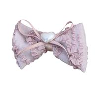 alloneslife Hair Clips,Hair Clips Women,Sweet Ballet Ribbon Bowknot Headband Hair Clip for Women Girl French Hair Scrunchies Elegant Hair Tool(pink hairpin)