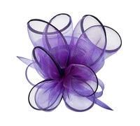 alloneslife Hair Clips,Hair Clips Women,Vintage Flapper Headband With Black Net Flower And Hairpin Hairpieces Hair Accessories for Various Occasion(Light Purple)