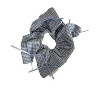 alloneslife Hair Scrunchies,Scrunchies for Women,French Elastic Hair Scrunchies for Girl Lattice Pattern Hair Rope with Bowknot Decals Spring Hair Rope for Girl(Square Circle)