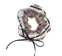 alloneslife Hair Scrunchies,Scrunchies for Women,Hair Scrunchies Bowknot Lace Hair Scrunchy Elastic Hair Tie Thick Updos Hair Rope Female Sweet Hair Ornaments(Bow Tie Streamer Int)