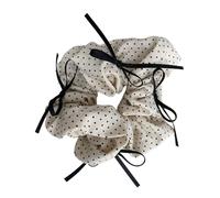 alloneslife Hair Scrunchies,Scrunchies for Women,Hair Scrunchies with Bowtie Hair Scrunchy Elastic Hair Tie Thick Updos Hair Female Hair Decors(Round Polka Dot Hair)