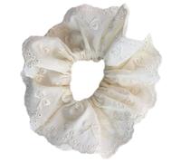 alloneslife Hair Scrunchies,Scrunchies for Women,Women's Hair Scrunchies French Ponytail Holder Double Layer Large Elastic Hair Rope for Various Hairstyles(White)