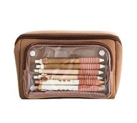 alloneslife High Capacity Pencil Bag Multi Layered Case Pen Organizers Detachable Pouches Travel Makeup Storage Oversized Pencil for Office & Classroom