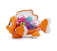 alloneslife Light Up Musical Moving Fish Car Toy Promotes Motor Skills Through Interactive Play For Boys And Girls Ages 3+ Electronic Pet Toy With Light And Sound Effects