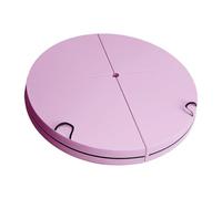 alloneslife Multiple Purpose Round Stretching Mat Thick Spongiform Substance Transportable 4 Fold for Fitness and Dance Not Slip Base Multiple Purpose Mat