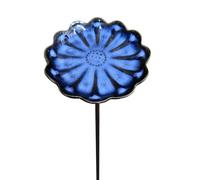 alloneslife Patio Balcony Pollinator Basin Ceramic Flower Stake Accent, A