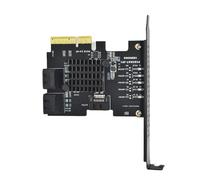 alloneslife PCIE Expansion Card 5 Port PCIExpress SATA3 Adapter 6Gbps With Heatsink For Computer Enthusiasts