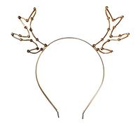 alloneslife Rhinestones Cats Ears Hair Hoop Delicate Reindeer Antlers Headband Party Performance Headdress Cosplay Hair Access Rhinestone Headband