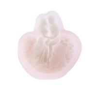 alloneslife Rose Heart Shape Silicone Candle Molds Wedding Theme Candle Molds for Epoxy Resin Candle Soap Chocolate Fondant Molds(2)