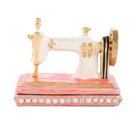 alloneslife Sewing Machine Jewelry Box Painted Metal for Vanity, B