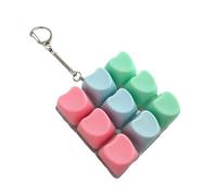 alloneslife Shape Keycaps Switches Tester with Feedbacks for Focus Training Travel Portable Keychain Silicone Keyring with Clicky Tactiled Feedbacks for Adults and Students