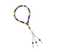 alloneslife Shatterproof Glass Necklace 8mm Simulated Agate Beads Stylish Unisex Jewelry for Fashion Enthusiasts Lightweight Imitation Gemstones Jewelry