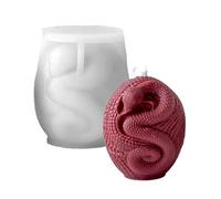 alloneslife Snake Cylinder Silicone Candle Molds Silicone Pillar Candle Molds for Epoxy Resin Candle Soap Home Decoration(4)