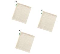 alloneslife Sustainable Cotton Meshes Food Bags Adjustable Closure 3 Sizes Reusable Fruit Vegetable Organizers Home Use Cotton Meshes Bags for Kitchen Storage