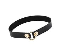 alloneslife Sweet Clavicle Necklace Collarbone Chain Feature PU Leather Band and Alloy Circlet for Women Dark Fashion Collarbone Chain