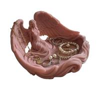 alloneslife Unique Gothic Angel Wing Shape Tray Jewelry Storage Plate for Organizing Earrings Rings and Other Small Decorative Items Jewelry Dishes