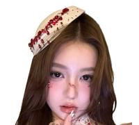 alloneslife Vintage Homburg Top Hat Western Porkpie Hat Fascinator Base For Halloween Outdoor Cosplay Photo Props Elegant Party Accessory