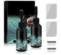 alloneslife Windshield Cracks Repair Professional 0.05mm Tool Restores Structural Integrity Includes Cleaning Fluid And UV Shield Windshield Repair Kit