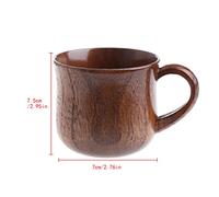 alloneslife Wooden Cup Primitive Handmade Natural Wood Coffee Beer Milk Tea Mug Baby Teether