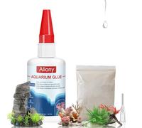 Allony Aquarium Glue, Aquarium Glue Plants for Rocks, Aquascaping Clear Sealant, Fast Curing, Suitable for Driftwood, Stone and Aquatic Plants-60g (A)