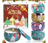 Allony Christmas Candle Gift Set, Scented Candles Multipack, Candles Gifts for Women,Aromatherapy Candle, Perfect Gifts for Women, Passport to The Holidays Collection-4pcs