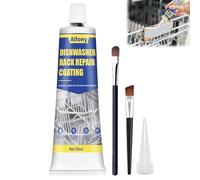 ALLONY Dishwasher Rack Repair Coating, 50ML Liquid Rubber, Dishwasher Rust Deterrent, dishwasher Cutlery Basket Universal, Waterproof High Temperature Resistant, dishwashers Basket Rust Repair, White