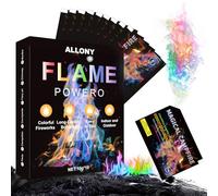 ALLONY Fire Colour Changing Powder, Magic Fire Powder, Mystical Fire Sachets, Fire Colour Changer, Suitable for Bonfire Night, Outdoors, Indoor, Parties, Fireplaces, 10 * 10g