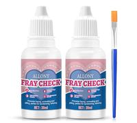 Allony Fray Check, Fray Stop for Fabric, Fray Stop Fabric Glue with Applicator, Prevents Thread Loss, Fraying and Seam Unravelling on Any Fabric, 2 * 30 Ml
