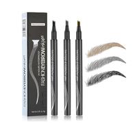 Allony Magic Eyebrow Pencil, Natural Brows Eyebrow Pen, 3PCS Waterproof Eyebrow Pencil, Waterproof Microblading Eyebrow Pen 4 Fork Tip Tattoo Pencil, Waterproof and Durable
