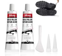 Allony Repair of Sole Filling Shoes Glue, Black, Paste, Suitable for Heel Wear, Sole Degumming and Cracking, 50 ml