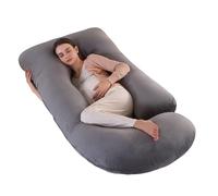 ALLOPERA U-Shape Full Body Pregnancy Pillows, Maternity Pillow for Sleeping Support for Legs, Back, Neck, Shoulder, HIPS, Belly for Pregnant Woman, 57 inch Prenancy Pillow (Dark-Grey)