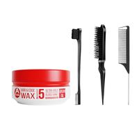 Allored Argan Oil Hair & Edge Wax Bundle Edge Control | Braiding Set with Edge Brush Slick Back Hair Brush Set