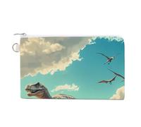 Allosaurus Dinosaur Portable Canvas Coin Purse Fashion Pencil Case Travel Makeup Bag
