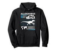 Allosaurus fact sheet Dinosaur Facts Pullover Hoodie