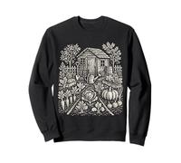 Allotment Garden Vegetables Folk Art Grow Your Own Sweatshirt