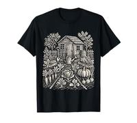 Allotment Garden Vegetables Folk Art Grow Your Own T-Shirt