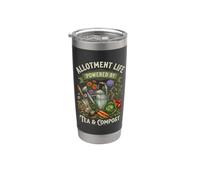 Allotment Life Powered By Tea & Compost Gardening Stainless Steel Insulated Tumbler