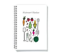 Allotment Wanker A5 Notebook | Deadpan Doodle Journal, Funny Gift for Gardeners, Housewarming Gift for Gardener, Joke Allotment Gift