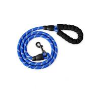 ALLOUTDOOR Rope Dog Lead with Soft Padded Handle - Reflective Rock Climbing Rope Lead for Small and Medium Dogs 135 cm 1.3 cm (Blue)